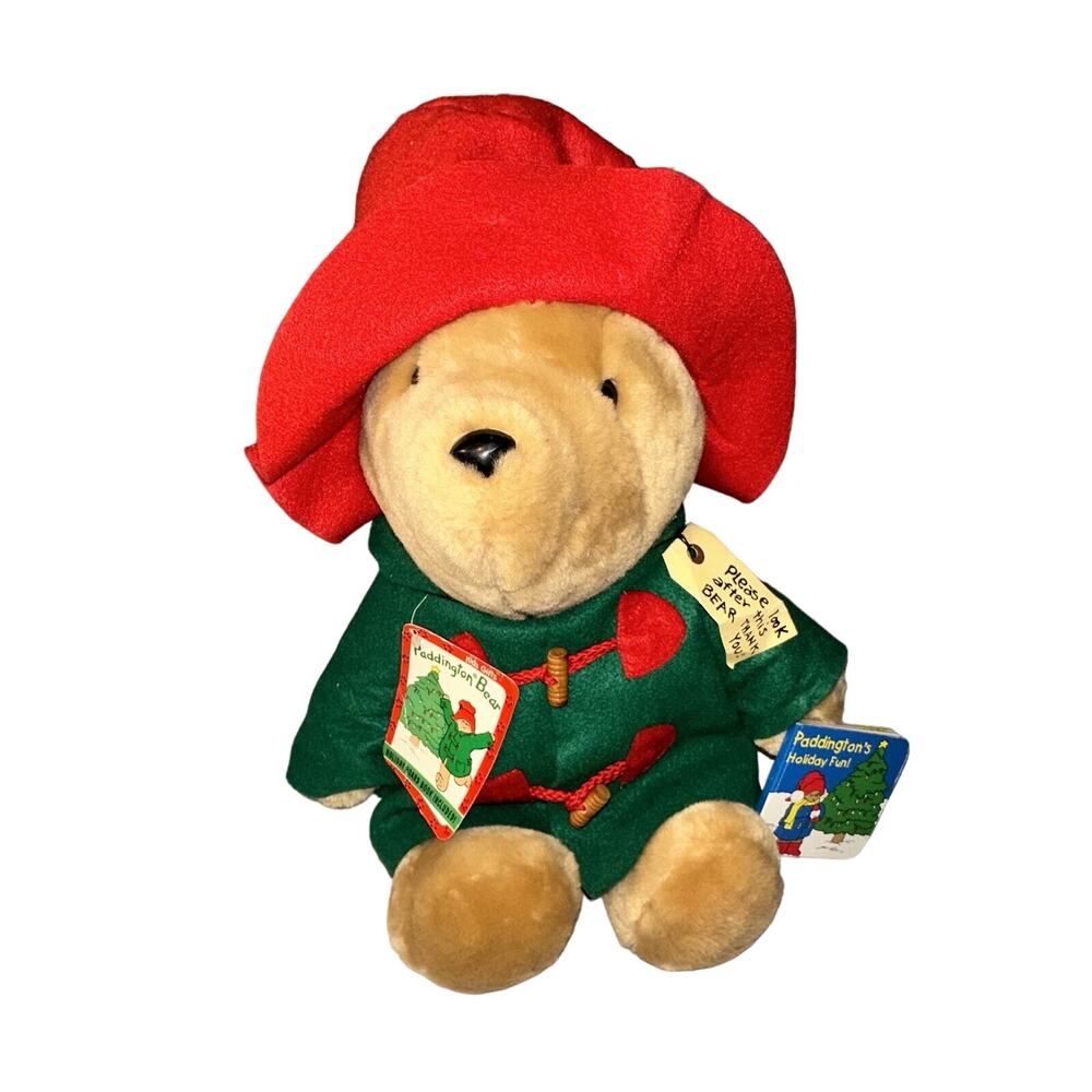 VINTAGE NWT Paddington Bear 17" Plush‎ Book Set Sears 1996 Holiday Teddy